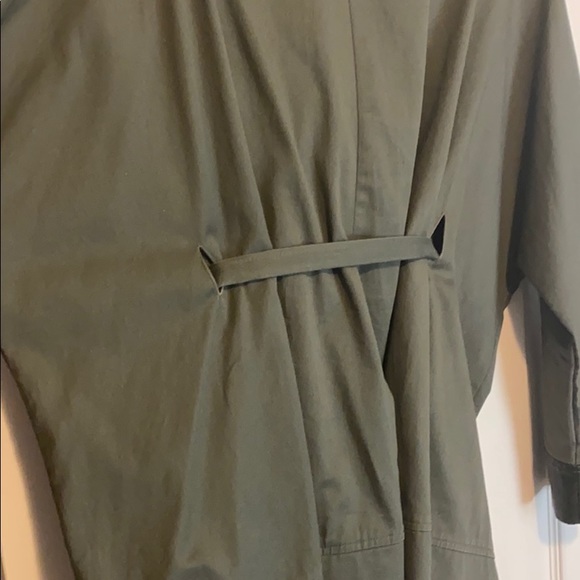 Rehab Army Green Button Up Trench Coat Size M/L - Picture 8 of 8